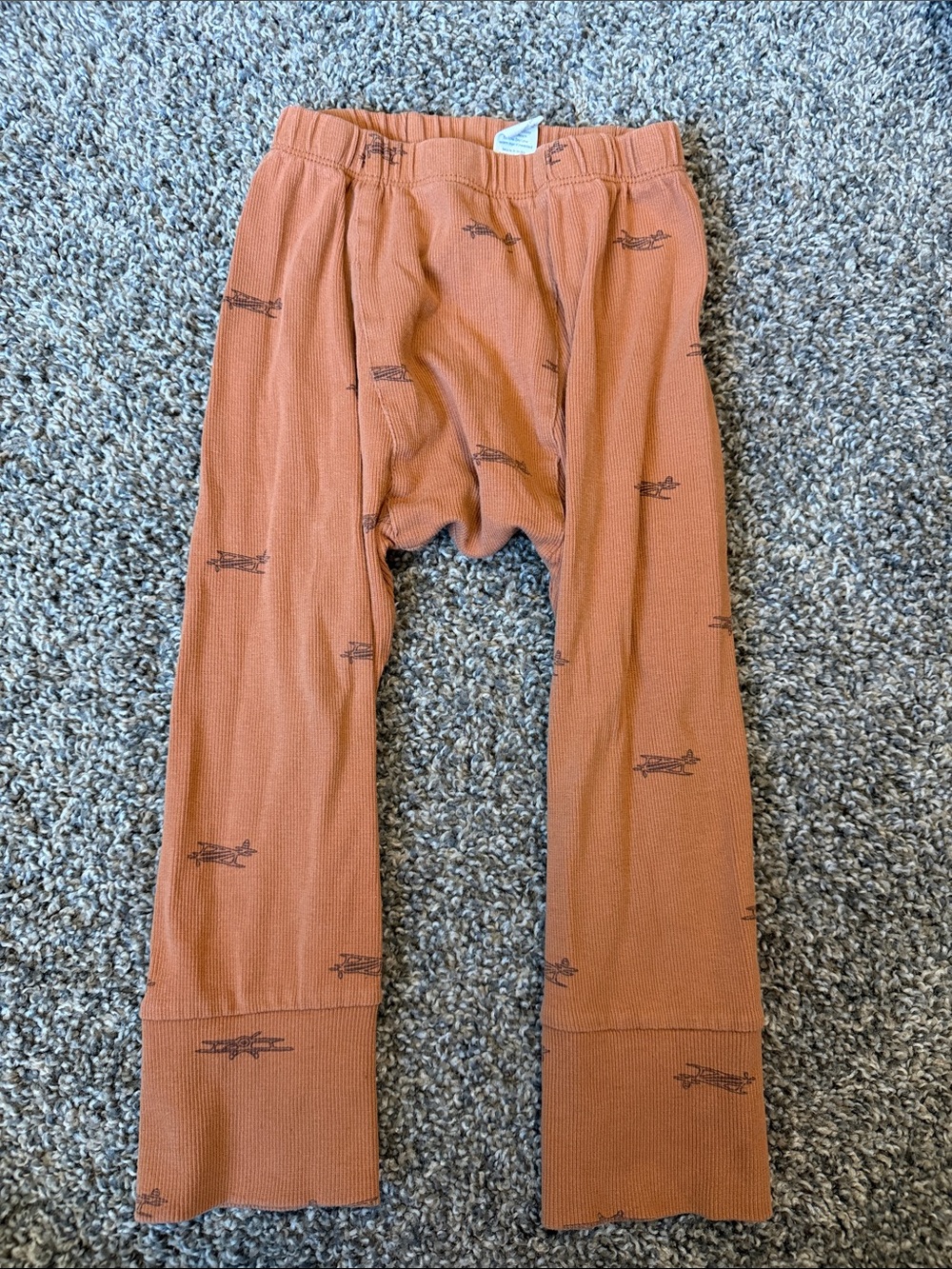 kate quinn Rust Airplane Waffle Knit Panda Pant